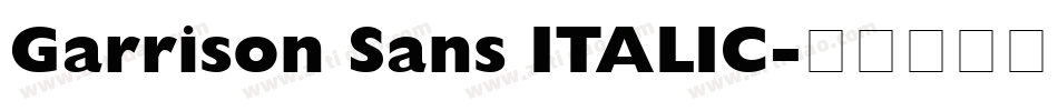 Garrison Sans ITALIC字体转换